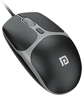 Portronics Toad 103 Wired Optical Mouse with 2400 DPI, Plug & Play, Ambidextrous, Hi-Optical Tracking, 1.5M Cable Length, 30 Lakhs Click Life, Ergonomic Mouse for Comfortable All-Day Grip (Black)