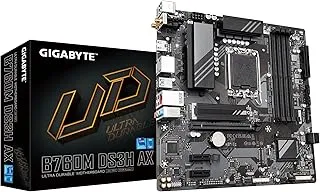 GIGABYTE B760M DS3H AX (LGA 1700/ Intel/ B760/ M-ATX/ DDR5/ 2* M.2/ PCIe 4.0/ USB 3.2 Gen 2 Type-C/2.5GbE LAN/Q-Flash Plus/PCIe EZ-Latch/Motherboard)