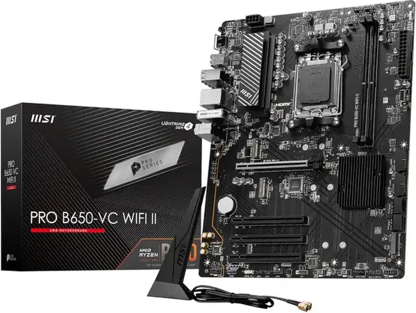 MSI PRO B650-VC WIFI II AM5Socket ATX AMD B650 Chipset DDR5 Motherboard for Desktop