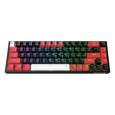 Redragon K631 PRO 65% 3-Mode Wireless RGB Gaming Keyboard, 68 Keys Hot-Swappable Compact Mechanical Keyboard PCB Socket & Dedicated Arrow Keys, Quiet Red Linear Switch