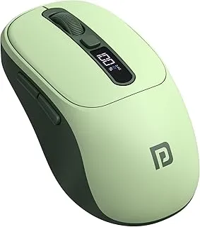 Portronics Toad 9 Wireless Bluetooth Mouse with Dual Wireless (BT + 2.4 GHz), Smart LED Display, Rechargeable Battery, Forward & Back Button, Multi-Device Pair, Upto 4800 Dpi Sensitivity(Green)