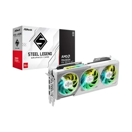 ASROCK Radeon RX 9070 XT Steel Legend Dark 16GB AMD Graphic Card