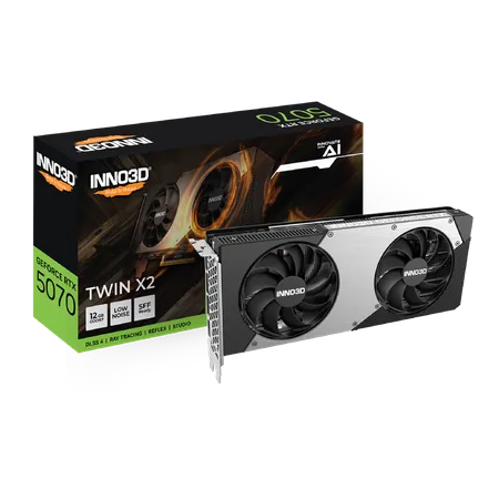 INNO3D GeForce RTX 5070 TWIN X2 12GB DDR7 Graphics Card-Black