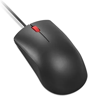 Lenovo 120 Wired Plug & Play USB Mouse, High Resolution 1600 DPI Optical Sensor, 3-Button Design with clickable Scroll Wheel, Ambidextrous, Ergonomic Mouse for Comfortable All-Day Grip (GY51L52636)