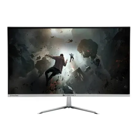 Zebronics 68.5cms 27inch Widescreen Monitor, IPS, Ultra Slim, FHD 1920×1080 Pixels, HDMI, VGA, 250nits, Built in Speaker, Wall mountable, 75hz – ZEB-A27FHD LED, Black
