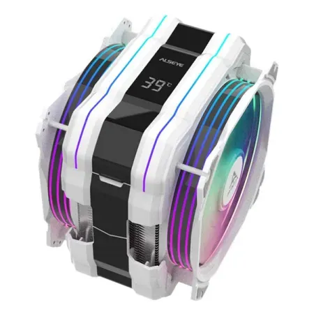 Alseye M120D Plus II 120mm Dual Tower ARGB CPU Air Cooler (White)