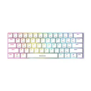 Gamdias Hermes E3 Mechanical Keyboard White Color(Red Switch) RGB