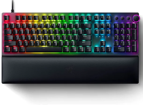 RAZER HUNTSMAN V2 TENKEYLESS - OPTICAL GAMING KEYBOARD (LINEAR RED SWITCH) - QUARTZ EDITION RZ03-03942000-R3M1
