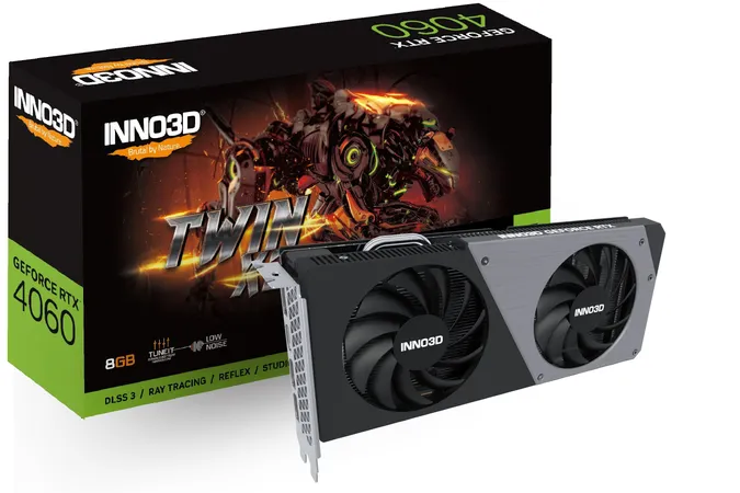 INNO3D GEFORCE RTX 4060 8GB TWIN X2 GRAPHIC CARD