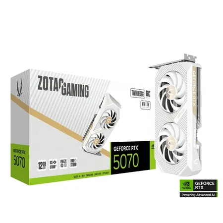 ZOTAC GAMING GeForce RTX 5070 Twin Edge OC Edition White 12GB Nvidia Graphic Card