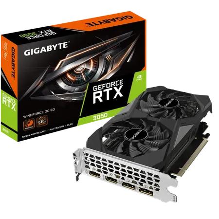 Gigabyte GeForce RTX 3050 WINDFORCE OC 6G 6GB GDDR6 Graphics Card GV-N3050WF2OC-6GD