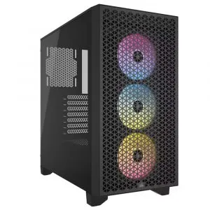 Corsair 3000D RGB Airflow Tempered Glass Mid-Tower ATX Case - Black