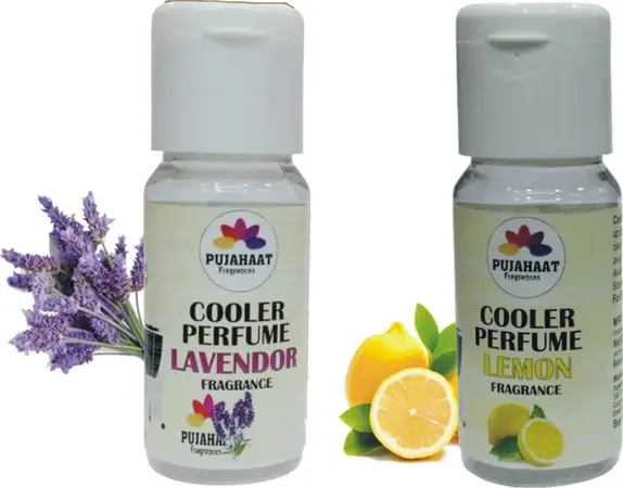 Pujahaat Lavender, Lemon, Cooler Perfume Car Freshener Aroma Oil Lavender, Lemon Cooler Perfume / Aroma Diffuser Oil or Fragrance25 mleach(2X25 ml)
