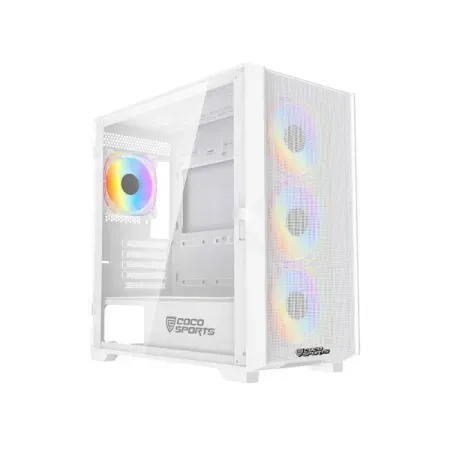 Coconut Rampage Elite Mesh mATX Gaming Cabinet – White