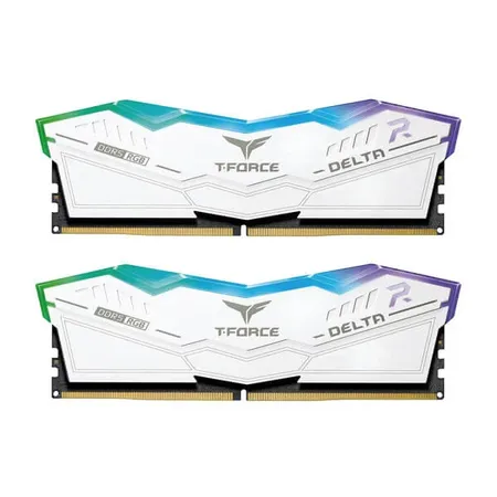 TeamGroup T-Force Delta RGB 64GB (32GBx2) DDR5 6000MHz White Memory FF4D564G6000HC38ADC01