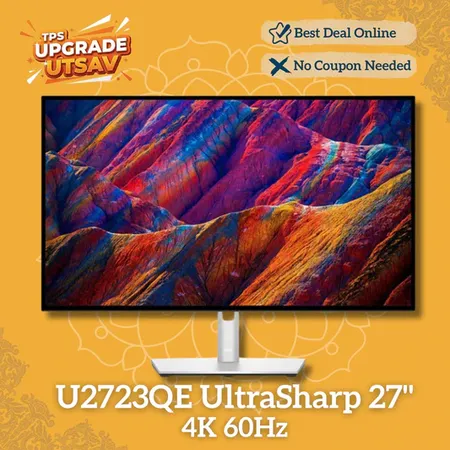 DELL U2723QE UltraSharp 27" 2160p 4K UHD 60Hz IPS Panel USB-C Hub Monitor