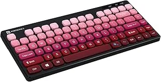 Portronics Bubble Multimedia Wireless Keyboard 2.4 GHz & Bluetooth 5.0 Connectivity, Noiseless Experience, Compact Size for iOS iPad Air, Pro, Mini, Android, Windows Tablets PC Smartphone(Purple)