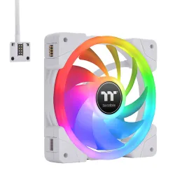 Thermaltake SWAFAN EX12 RGB PC Cooling Fan TT Premium Edition-3 Fan Pack - White (CL-F161-PL12SW-A)