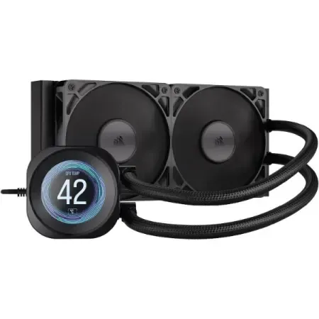 Corsair Nautilus 240 RS LCD Liquid CPU Cooler - Black