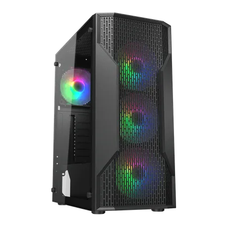 Cougar MX110 RGB Mid Tower ATX Case with 4 Pre‑Installed RGB Fans