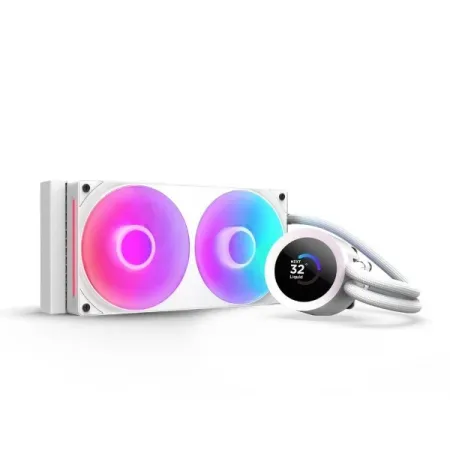 NZXT Kraken Plus 240 RGB 240mm AIO Liquid Cooler with 1.54-inch LCD-White