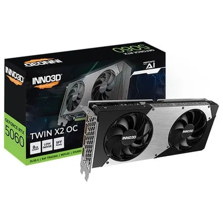 INNO3D GeForce RTX 5060 Twin X2 OC 8GB GDDR7 Graphics Card