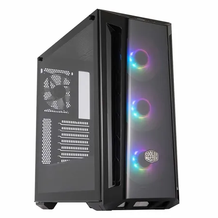 Cooler Master MasterBox MB520 Mesh ARGB E-ATX Mid-Tower Cabinet with Pre-Installed Fans - Black