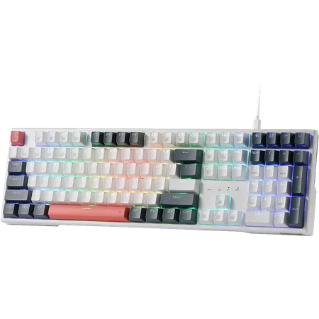 REDRAGON Trundle K668 RGB Full Size Wired Mechanical Gaming Keyboard ( White ) ( Linear Red Switch )