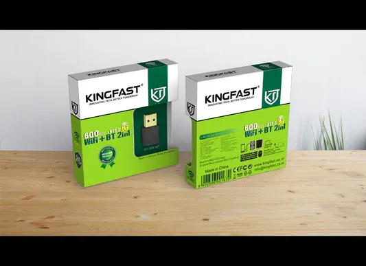 KINGFAST KF-A167 600 Mbps Wi-Fi USB Adapter with Bluetooth 5.0 Dual Band Wireless Receiver