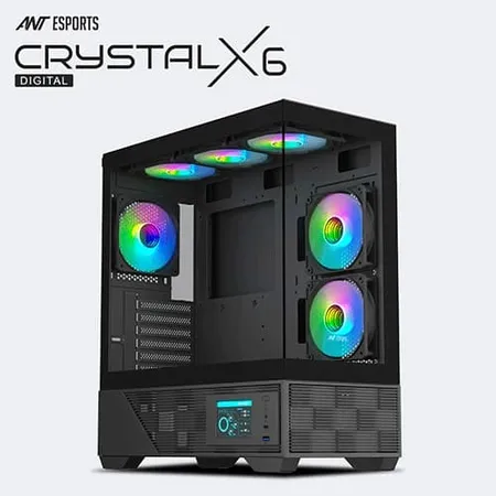 Ant Esports Crystal X6 Digital ARGB E-ATX Mid Tower case