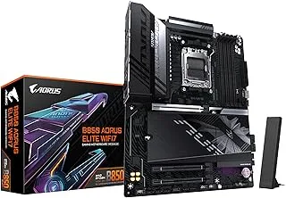 GIGABYTE B850 AORUS Elite WIFI7 ICE AMD AM5 LGA 1718 Motherboard, ATX, DDR5, 3X M.2, PCIe 5.0, USB-C, WIFI7, 2.5GbE LAN, EZ-Latch, 5-Year Warranty