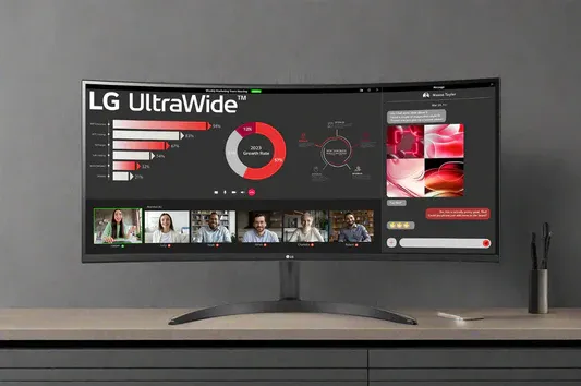 LG 34WR50QC-B 34" 1440P 100Hz VA QHD Ultrawide Curved Monitor