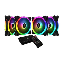 Gamdias AEOLUS M2-1205R Black 120mm ARGB 5 Fan Kit