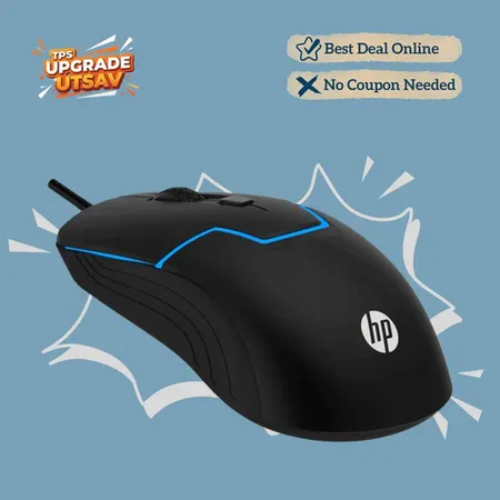 HP M100 Wired Optical Gaming Mouse with 3 Buttons and Adjustable DPI Up to 1600