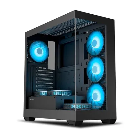 ANT ESPORTS CRYSTAL X7 ATX COMPUTER CASE/GAMING CABINET WITH TYPE-C BLACK