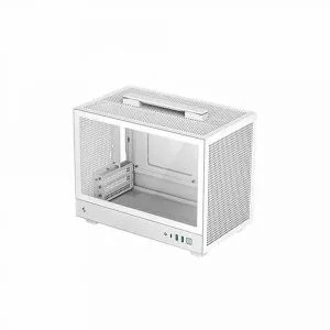 DeepCool CH160 White Mini Tower Case, ITX Support, Up To 280 mm Radiator Support Cabinet