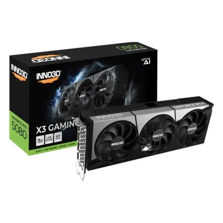 Inno3D RTX 5080 X3 Gaming OC 16Gb GDDR7 Graphics Card (G50803-16D7X-37603930)
