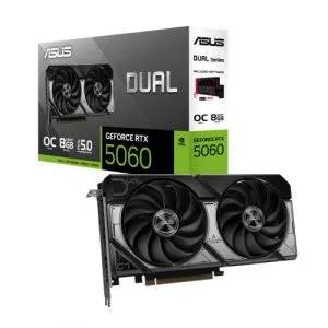 Asus Dual Nvidia GeForce RTX 5060 OC 8GB GDDR7 Dual Fan Graphics Card