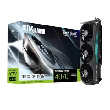 ZOTAC GAMING GeForce RTX 4070 Ti SUPER Trinity Black Edition 16GB GDDR6X Graphic Card ZT-D40730D-10P