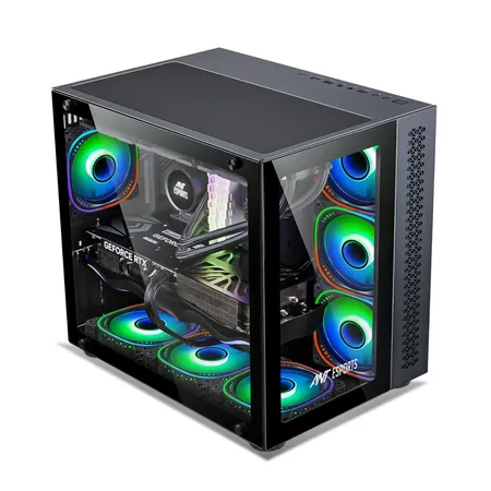 ANT ESPORTS MID-TOWER E-ATX CRYSTAL ARGB CABINET BLACK