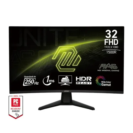 MSI MAG 32C6X 31.5 Inch FHD 250Hz VA Panel 101% SRGB 1MS Adaptive Sync Gaming Monitor