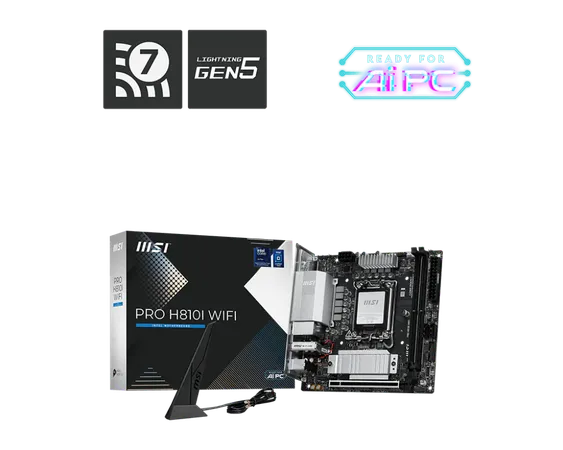MSI Pro H810I WiFi7 DDR5 M-ITX Motherboard