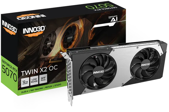 Inno3d Nvidia GeForce RTX 5070 Twin X2 OC 12GB GDDR7 Dual Fan Graphics Card
