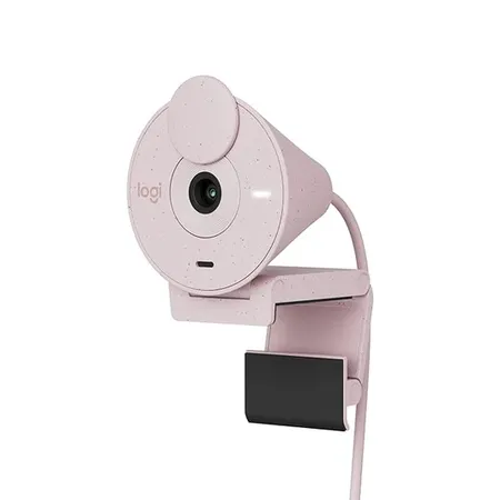 Logitech Brio 300 1080p Full HD Webcam with Noise Reducing Mic - Rose