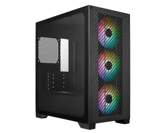 Cooler Master Elite 301 ARGB M-ATX Mini Tower Gaming Cabinet with Pre-Installed ARGB Fans - Black