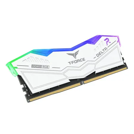 TEAMGROUP T-Force Delta RGB 32GB ( 16GBx2 ) 6000MHz DDR5 RAM ( White ) ( CL38 )