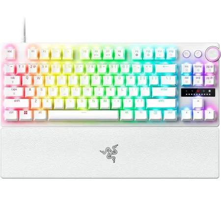 RAZER Huntsman V3 Pro Tenkeyless RGB Analog Optical Wired Gaming keyboard ( White )