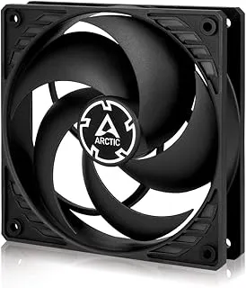 ARCTIC P12 PWM - 120 mm Case Fan with PWM, Pressure-optimised, Very quiet motor, Computer, Fan Speed: 200-1800 RPM - Black/Black