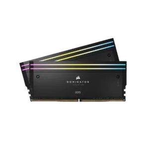 Corsair Dominator Titanium RGB 96GB (2x48GB) DDR5 DRAM 6600MHz CL32 Memory Kit Black (CMP96GX5M2B6600C32)