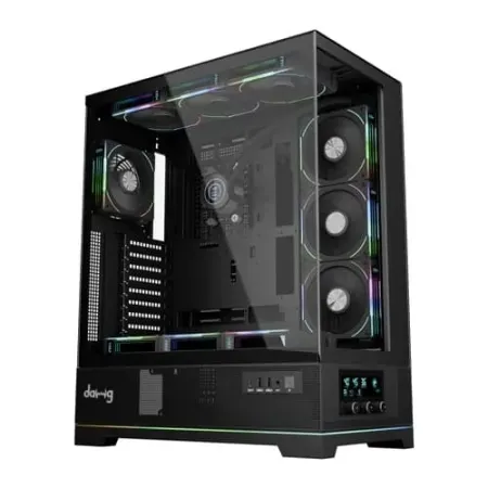 Dawg Y 990 ARGB E-ATX Mid Tower Case with Pre-installed 360mm AIO Cooler
